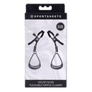 Sportsheets Velvet Noir Tuggable Nipple Clamps