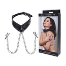 Sportsheets Velvet Noir Collar And Removable Clamps