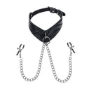 Sportsheets Velvet Noir Collar And Removable Clamps