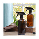 4X 500Ml Amber Glass Spray Bottles Trigger