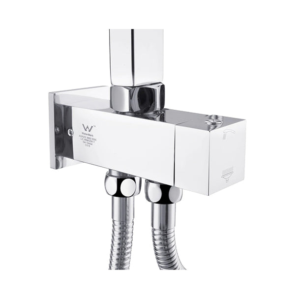 200Mm Rainfall Shower Head Set Square Handheld Head Brass Diverter