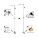 200Mm Rainfall Shower Head Set Square Handheld Head Brass Diverter