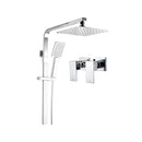 200Mm Shower Head Set Square Handheld Head Diverter With Shower Taps