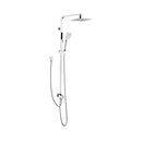 200Mm Rainfall Shower Head Set Handheld Brass Diverter With Wall Taps