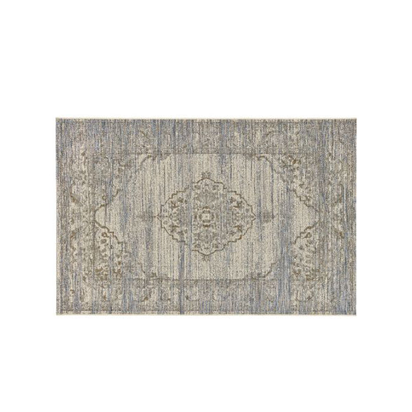 Indoor And Outdoor Jaipur Medallion Rug In Cream And Blue