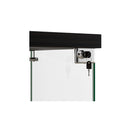 Display Cabinet Tempered Glass 2 Tier With Lock Black