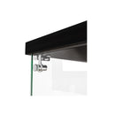 Display Cabinet Tempered Glass 2 Tier With Lock Black
