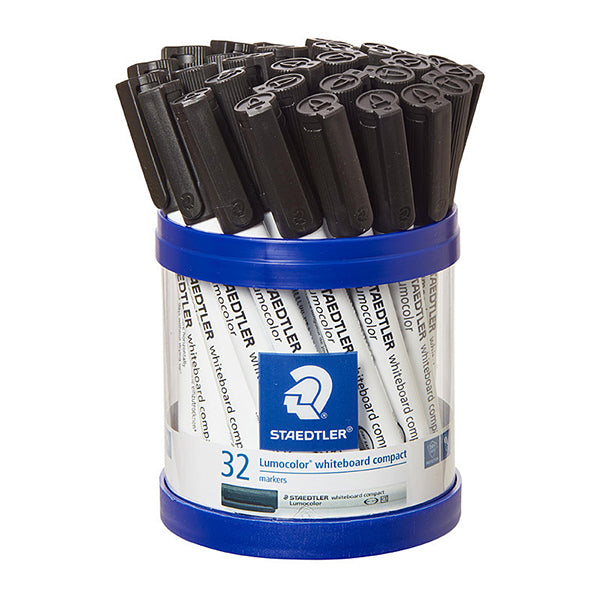 Staed Compact Whiteboard Marker Black Cup32