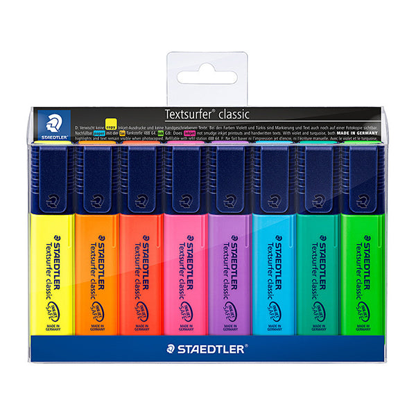 Staedtler Textsurfer Classic Highlighters 8 Pack Assorted