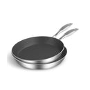 Stainless Steel 30Cm 34Cm Frying Pan Induction Non Stick Interior