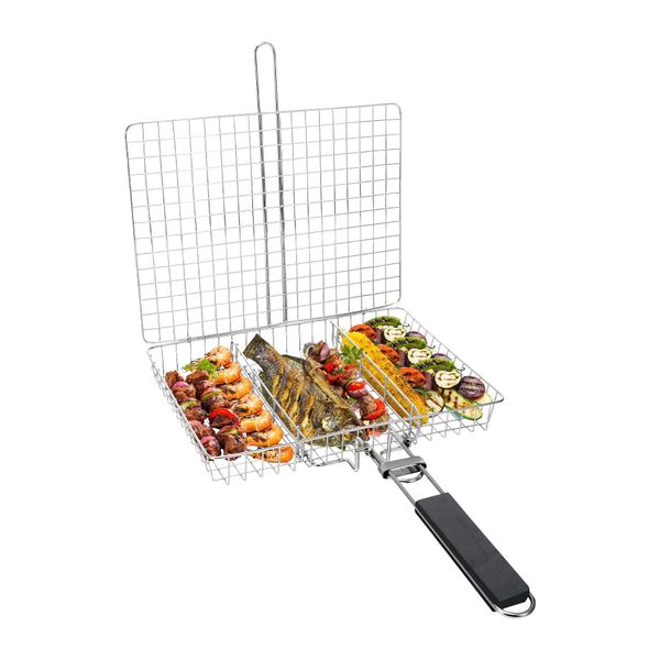 Stainless Steel Bbq Grill Grate Grid Wire Mesh Rack Basket