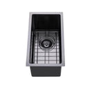 Stainless Steel Kitchen And Laundry Sink 250Mm Half Bowl Gunmetal Grey