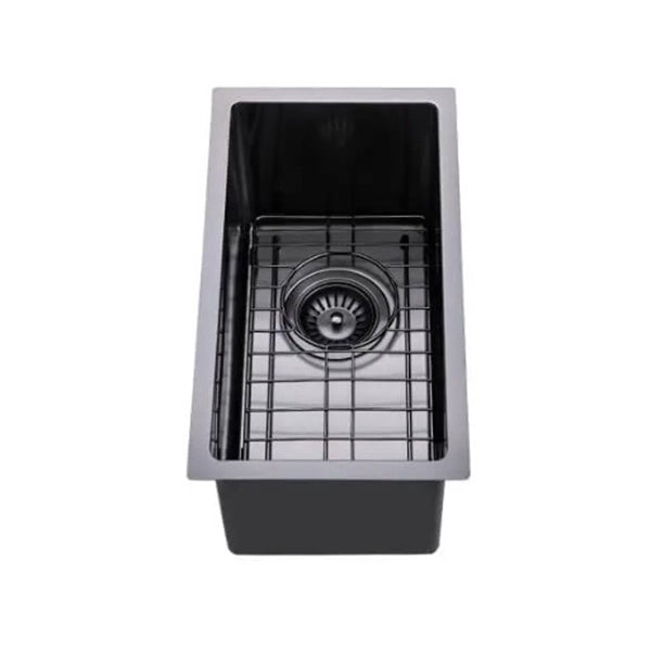 Stainless Steel Kitchen And Laundry Sink 250Mm Half Bowl Gunmetal Grey