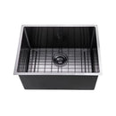 Stainless Steel Kitchen Laundry Sink 600Mm Single Bowl Deep Gunmetal