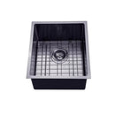 Stainless Steel Kitchen Laundry Sink 390Mm Single Bowl Gunmetal Grey