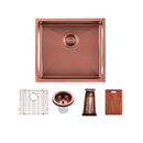 Stainless Steel Kitchen Sink 500Mm Single Bowl Rose Gold