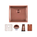 Stainless Steel Kitchen Sink 510Mm Single Rose Gold