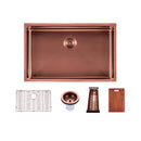 Stainless Steel Kitchen Sink 762mm Single Rose Gold