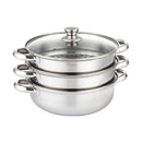 Stainless Steel Steamer Meat Vegetable Silver