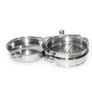 Stainless Steel Steamer Meat Vegetable Silver