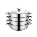 Stainless Steel Steamer Meat Vegetable Silver