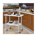 915Mm Stainless Steel Table Cart With 4 Universal Wheels For Kitchen