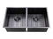 Stainless Steel Kitchen Sink 820Mm Double Bowl Gunmetal Grey Top