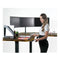 Standing Desk 173X173Cm Sit To Stand Up Adjustable Walnut Style Black
