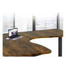 Standing Desk 173X173Cm Sit To Stand Up Adjustable Walnut Style Black