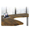Standing Desk 173X173Cm Sit To Stand Up Adjustable Walnut Style Silver