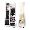 163 Cm Standing Jewelry Organizer With Built In Makeup Mirror