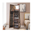 163 Cm Standing Jewelry Organizer With Built In Makeup Mirror