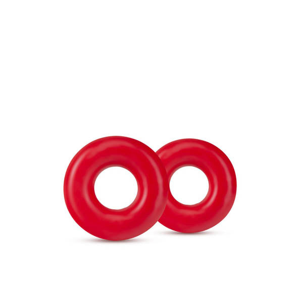 Stay Hard Donut Rings Oversized Red Cock Rings Set Of 2