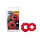 Stay Hard Donut Rings Oversized Red Large Cock Rings Set Of 2