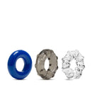 Stay Hard Triple Stretch Coloured Cock Rings Set Of 3