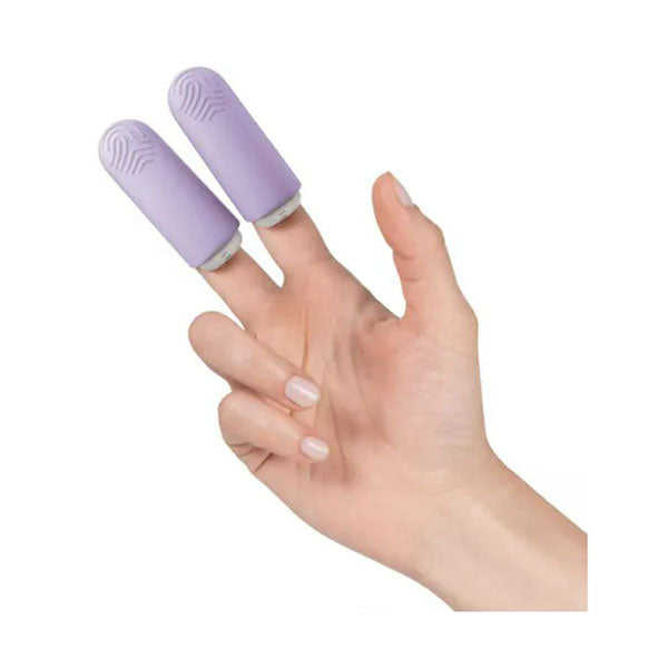 Hello Touch Pro Purple Vibrating Finger Stimulators With Charging Pod