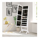 Full Length Lockable Jewelry Storage Armoire With 4 Tilting Angles