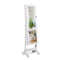 Full Length Lockable Jewelry Storage Armoire With 4 Tilting Angles
