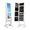 Full Length Lockable Jewelry Storage Armoire With 4 Tilting Angles