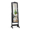 Full Length Lockable Jewelry Storage Armoire With 4 Tilting Angles