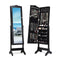 Full Length Lockable Jewelry Storage Armoire With 4 Tilting Angles