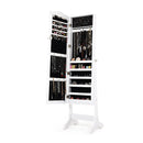 Full Length Lockable Jewelry Storage Armoire With 4 Tilting Angles