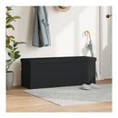 Storage Bench Foldable Black Pvc