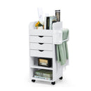 Craft Storage Cart with Mobile Drawers Shelves for Living Room