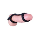 Strap The Balls Black Cock Strap With Ball Stretcher