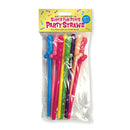 Super Fun Penis Party Straws Multi Colored Dicky Straws 8 Pack