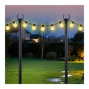 String Light Poles With 5 Prong Forked Base Adjustable 80 To 270cm