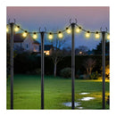String Light Poles With 5 Prong Forked Base Adjustable 80 To 270cm