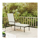 Sun Lounger With Footrest Pe Rattan Black