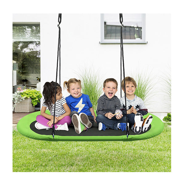 Flying Oval Tree Swing Set With Adjustable Hanging Ropes For Outdoor